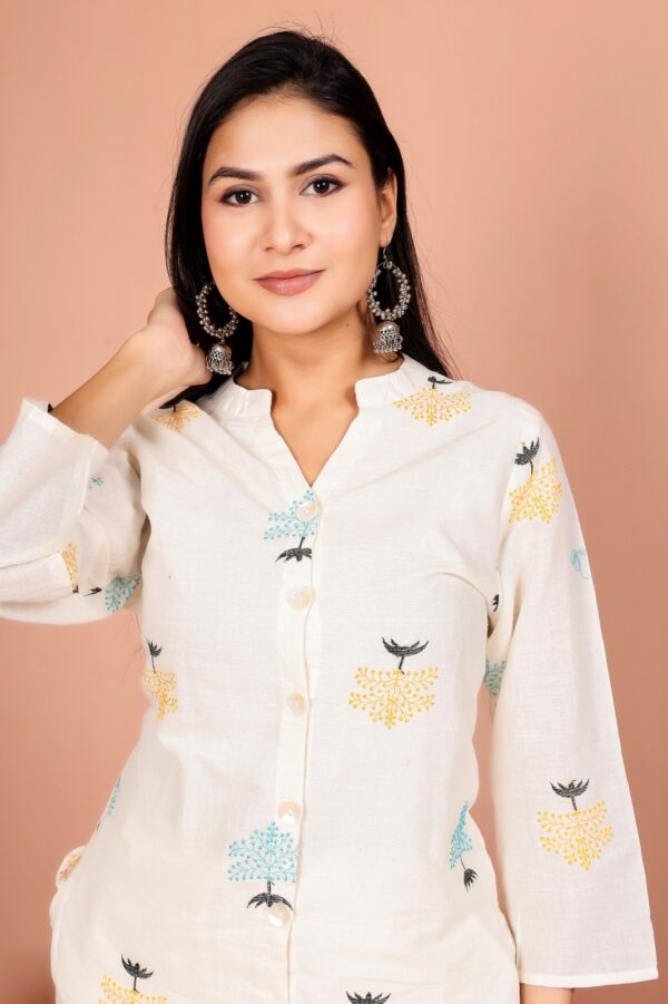 Khadi Cotton Shirt With Palazzo Pant