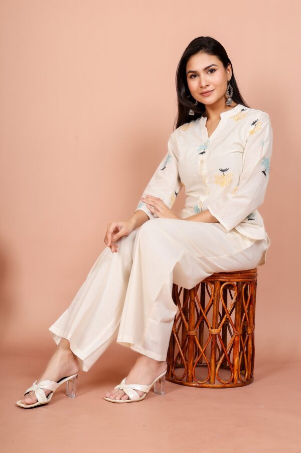 Khadi Cotton Shirt With Palazzo Pant