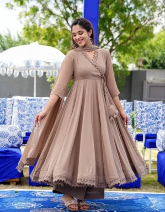georgette anarkali suit design
