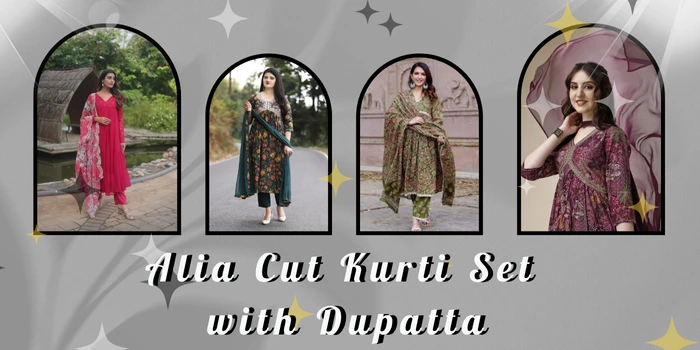 Alia Cut Kurti Set with Dupatta