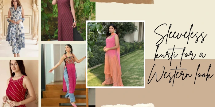 Sleeveless kurti for a Western look
