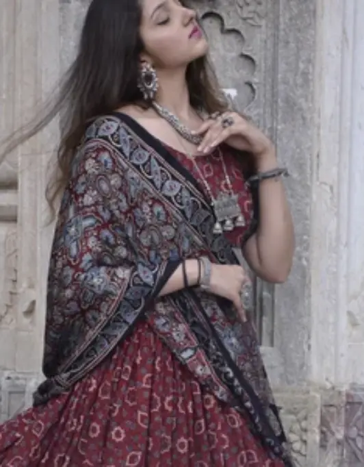 Ajrakh Print Chaniya Choli