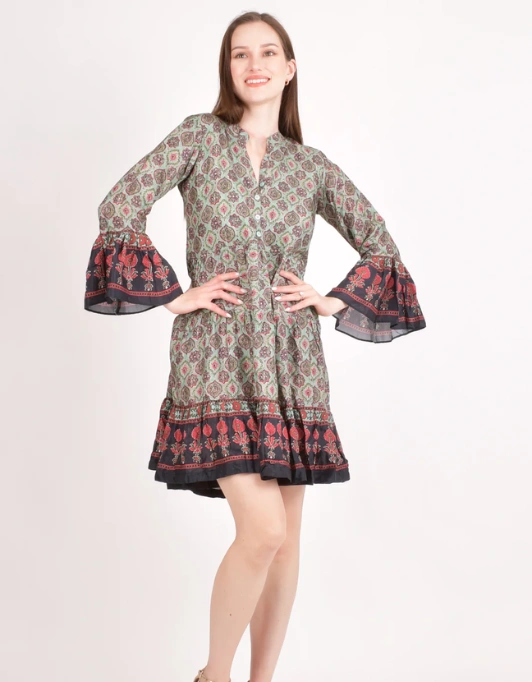 Ajrakh Print Dress