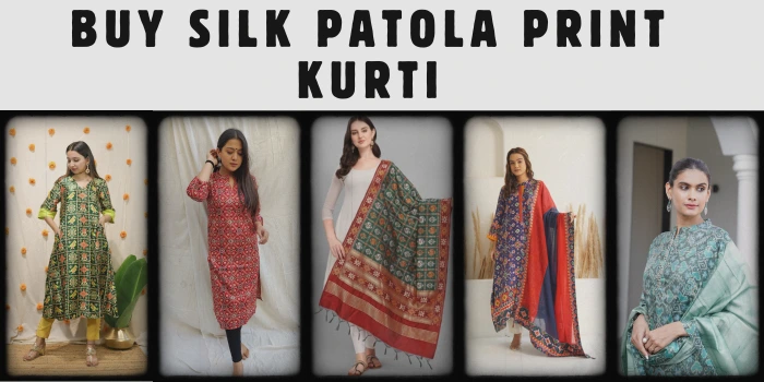 BUY SILK PATOLA PRINT KURTI