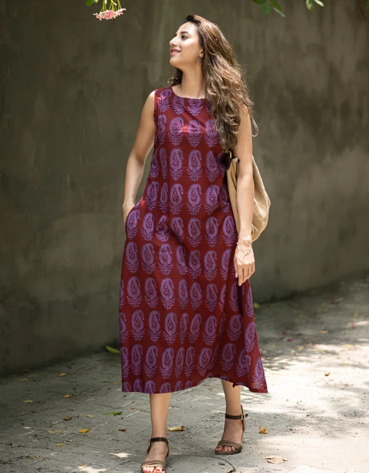 Bagh print frock design