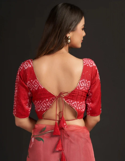 Batik print blouse design