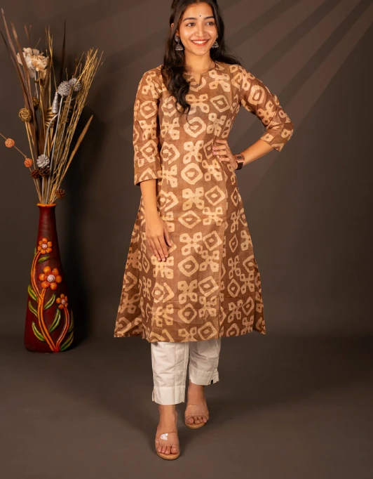 Batik print kurti