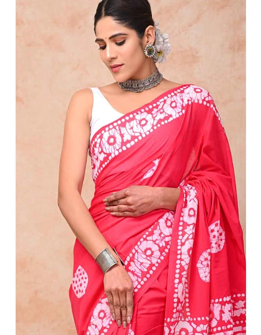 Batik print sarees