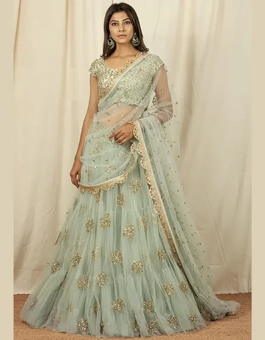 Cap style lehengas