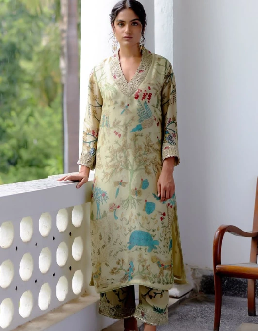 Kalamkari print suit