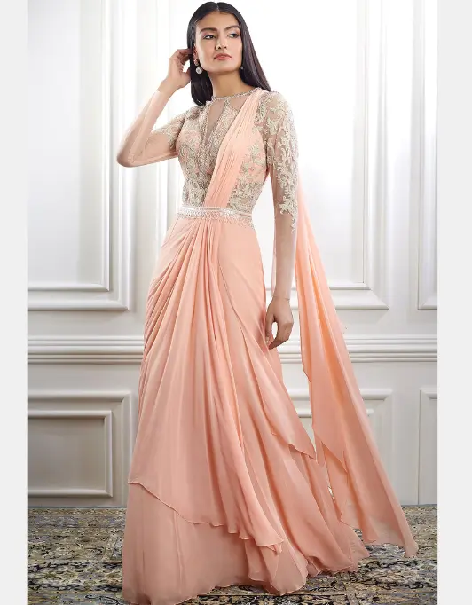 Pre draped saree