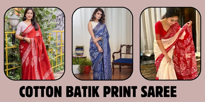 cotton batik print saree
