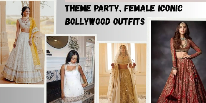 _theme party, female iconic Bollywood outfits