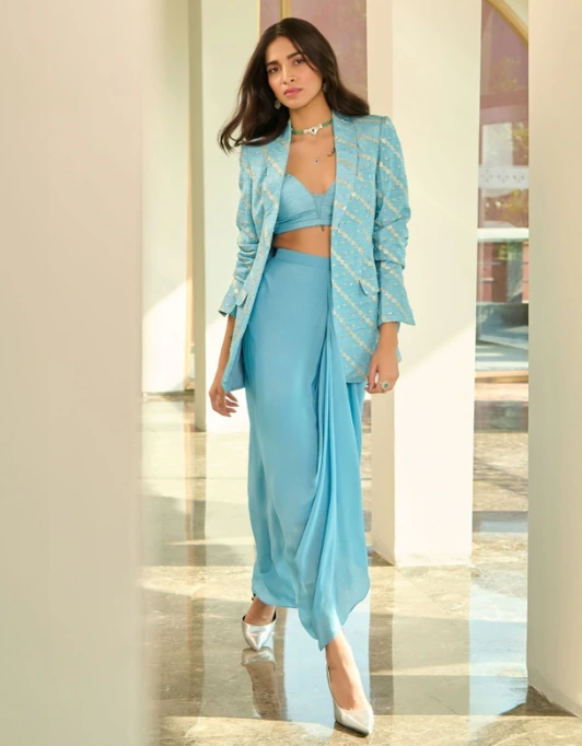 Jacket Overlays with Skirts or Sarees