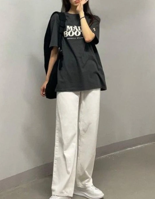 Korean tomboy baggy outfits