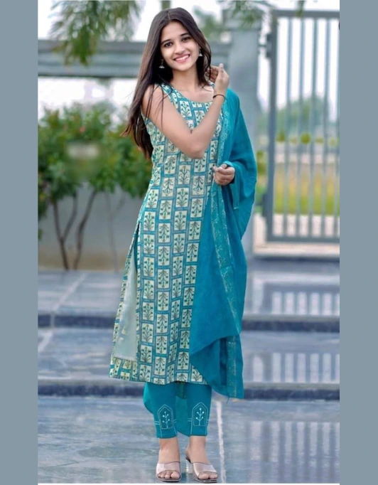 Printed Kurtis and Cigarette Pants
